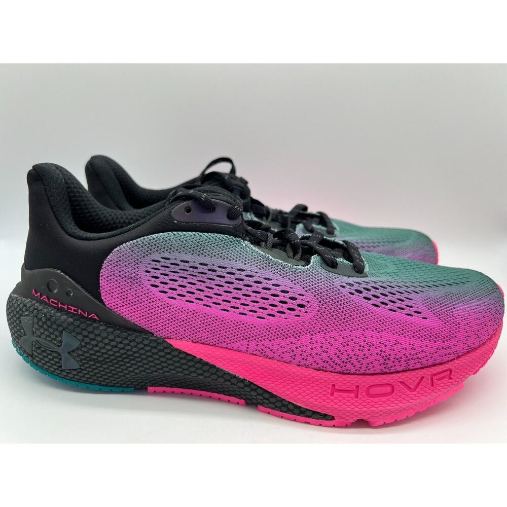 Under Armour HOVR Machina 3 Daylight Black Electro Pink 3025164-001 Mens Sz 9.5